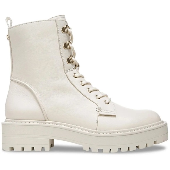 Sam Edelman Womens Lue Ivory Combat & Lace-up Boots 11 Medium - Picture 2 of 10